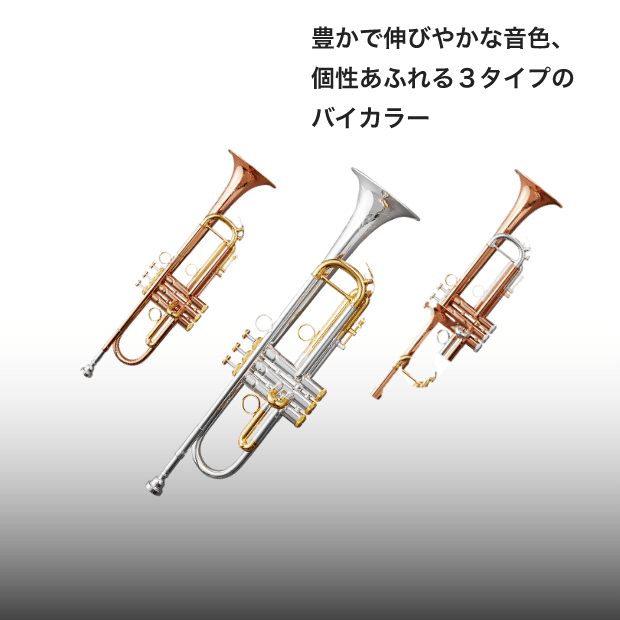 trumpet 豊かで伸びやかな音色、個性あふれる３タイプのバイカラー