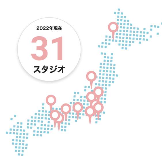 2022年現在31スタジオ