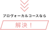 プロボーカルコースなら解決